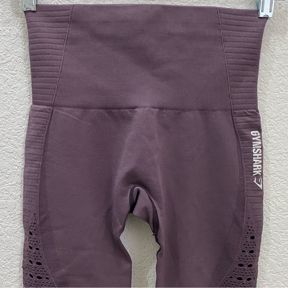 GYMSHARK Purple High Rise Energy Seamless Perforated Leggings Size XS - Picture 6 of 16
